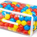 Hovenlay 100 Ball Pit Balls for Kids, Plastic Balls for Ball Pit, Play Balls for Toddlers Babies, Ideal for Ball Pit, Kiddies Pool, Indoor Playpen