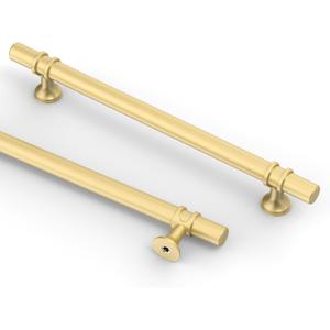 Asidrama 10 Pack 7.5 Inch(192mm) Brushed Gold Kitchen Cabinet Handles, Cabinet Pulls Kitchen Cabinet Hardware Cupboard Handles Drawer Pulls