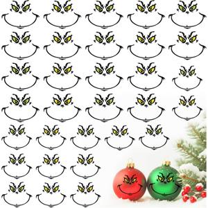 42 Pcs Christmas Face Eyes Stickers for Crafts Small 3 Inch 2 Inch Transfers Vinyl Faces Pitcher Decals for Ornaments Glass Drinking Cups Wood Decorations Balls Party Supplies (face72)