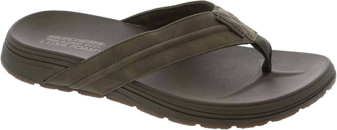 Skechers Men's USA Patino - Marlee Thong Sandal (10, Choc)