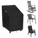 Topcover Outdoor Rocking Chair Cover,Waterproof Stackable Chair Cover with Elastic Cord Buckle,Lawn Chair Cover for Outdoor Furniture(27.5"W x 34"D x 42"H)