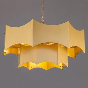 TOCHIC 28" Gold Chandelier 2-Tier Modern Chandeliers for Dining Room