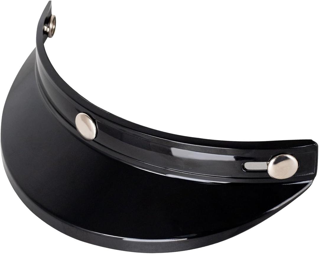 Soman Motorcycle Peak Visor, Motorcycle Helmet Visor Peak Shield Compatiable with 3/4 Open Face Helmets and Half Helmets Sun Protection (Black)