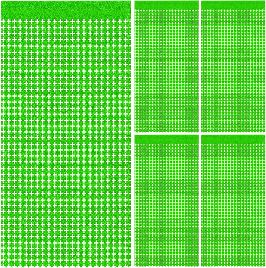 Square Tinsel Curtain Party Backdrop - 5pcs Glitter Foil Fringe Curtain Party Decor Green Photo Booth Backdrop Streamers for Halloween, Christmas, Birthday, Graduation, Wedding Party Decorations