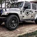 US Army Military Star Car Sticker Decals for Car/Truck/Ford F150/Jeep Wrangler - 2PCS(16.1 inches)