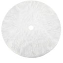 Konsait Plush Christmas Tree Skirt - Round Snow White Xmas Tree Mat Base Cover for Holiday Home Decorations,31Inch/78CM