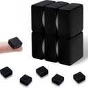 6 Pack Neodymium Square Magnets, Strong Permanent Rare Earth Magnet, Small Magnetic Square for Fridge, Whiteboard, DIY, Crafts and Office, 1/2 inch x 1/2 inch x 1/4 inch (Black)