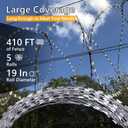 410FT Galvanized Steel Razor Wire Ribbon Barbed Concertina, 82 Feet per Roll 5 Pcs