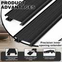 Threlaco 1 Pack 36 Inch Door Threshold Extender Strip, Black