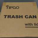 TIPGO Slim Bathroom Trash Can with Lid Soft Close, Step Pedal, 6 Liter / 1.6 Gallon Stainless Steel Trash Bin, Small Garbage Cans for Bedroom, Office, Kitchen (Matte Black)