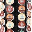 CEHNCEH K Cup Holder, Coffee Pod Carousel Organizer K Cup Stand, Compatible with 40 Keurig K-Cup Pods, Large Compacity Coffee Capsule Holder, Home or Office Kitchen Counter Organize(Black)