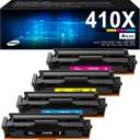 410A Toner Cartridge 410X - High Yield 4 Pack Replacement for HP 410A 410X Compatible with HP Color Laserj Pro MFP M477fnw Toner, M477fdw Toner M452dn, Color Laserj Pro M477 M452 Series | CF410X