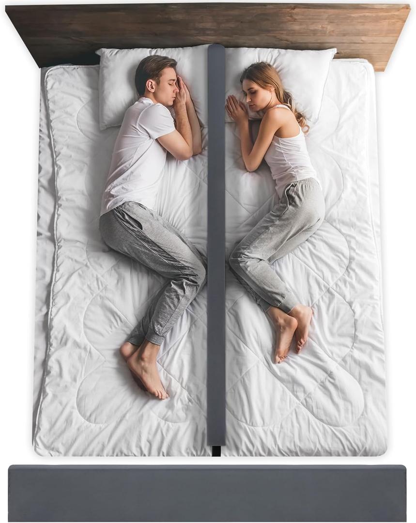 ROYALAY Bed Divider for Co Sleeping Adults, 71" Extra Long Rail Bed Bumper for Sleepers, Divider System, Foam Safety Rail Guard with Washable Cover Fit for Twin, Full, Queen, King