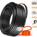 Heating Cable for Metal and Plastic Home Pipes, Energy-efficient, Self-Regulating Pipe Heat Tape for Water Pipes, Pipe Freeze Protection, Keeps Water Flowing at -40, ETL Listed,120V (100FT)