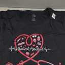 Medical Assistant Pink Stethoscope Heart Pink Breast Cancer T-Shirt, Large
