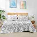 Cozy Bliss Cooling Comforter Set Twin Size, Double-Sided Cool Tech Cooling Blankets for Hot Sleepers and Night Sweats, Silk Smooth Summer Comforter with 1 Pillowcase, Tie-dye Gray (Twin(60"x90"), Tie Dye Gray)