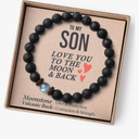 Christmas Gifts for Boys/Men-Love/Strength-Natural Gemstone Bracelet for Son Grandson Dad Boyfriend Husband Brother Nephew Uncle