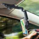 Sun Visor Phone Holder,360 Rotatable Rearview Phone Holder, Cell Phone Holder for Car Sun Visor Perfectly for iPhone, Samsung & Other Cellphone, Car Accessories (1 Pack, Black)
