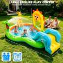 SULIFEEL 2026 Inflatable Jungle Kids Pool, Large Inflatable Toddler Happy Play Center with Water Slide & Sprinkler, 100" Blow Up Kiddie Splash Pad for Adventure Water Park, Backyard, Garden, Ages 2+