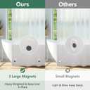 Seenus Waterproof EVA Frosted Shower Curtain Liner Short 66 Inch, Bpa-Free Shower Liner with 3 Extra-Large Magnets, 72'' x 66'' Plastic Bathroom Shower Curtain 3D Silk Translucent for Privacy