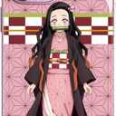 Anime Phone Case for iPhone 16 Pro Max, Manga Role Pattern Tempered Glass Cover Slim Fit Shockproof Protective Shell (Pink, Nezuko)