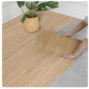 WIFEA Self Adhesive Vinyl Flooring Roll 23.6"x 118"/19 Sq.Ft Wood Grain Peel Stick Floor Tiles, Wear-Resistant and Waterproof Vinyl Plank Flooring for Bedroom Living Room Office Balcony Light Walnut