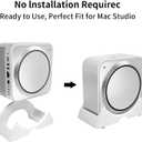 Mac Studio Stand for M4/M2/M1 (20222024), Vertical Desktop Holder Improves Airflow & Cooling, Space-Saving Design with Non-Slip Base White