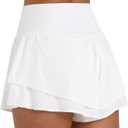 Sunzel Women's Tennis Shorts, High Waisted Flowy 2-in-1 with Pockets (XL)