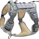 AUROTH Tactical Dog Harness for Small Medium Large Dogs No Pull Adjustable Pet Harness Reflective K9 Working Training Easy Control Pet Vest Military Service Dog Harnesses Medium Grey Camo (M(Neck:16-22",Chest:22-33"),35-50 lbs)