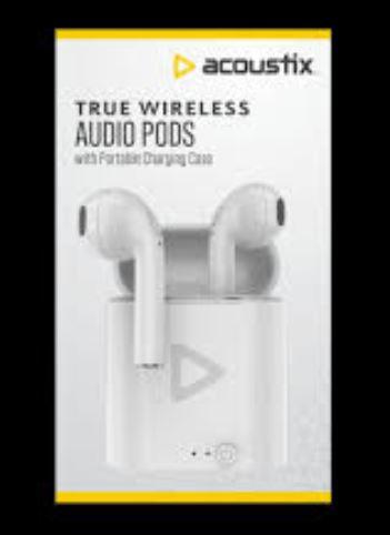 AcoustiX True Wireless Audiobuds With Portable Charging Case