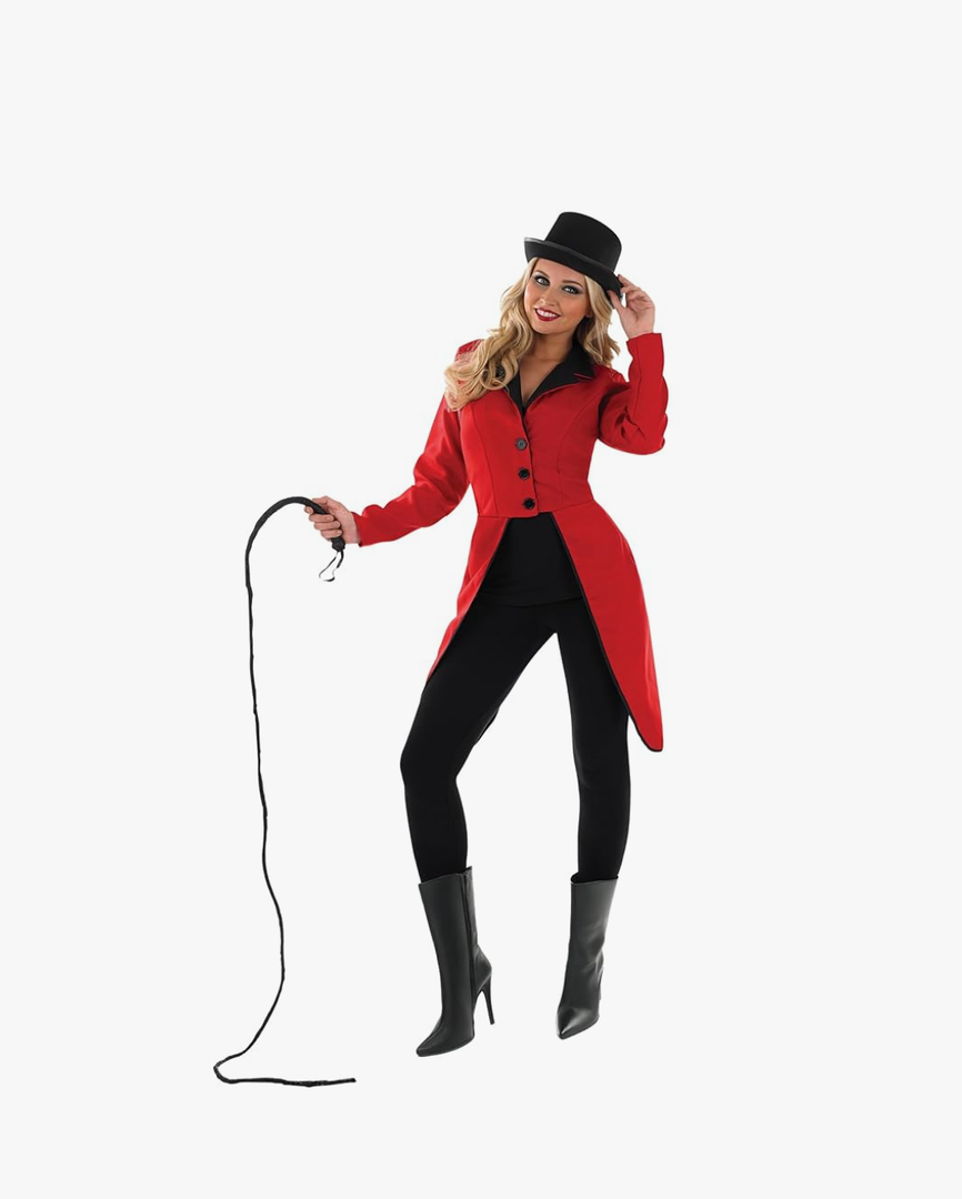Fun shack Red Ringmaster Jacket Women, Circus Ringmaster Costume Women, Women Lion Tamer Costume, Ringleader Costume Women, M