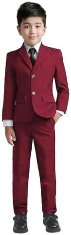 YuanLu Boys Suit for Kids Tuxedo Wedding Ring Bearer Outfit Boy Formal Suits 5 Piece Slim Fit Dresswear Suit Set, 24 M