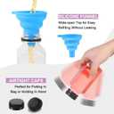 Janisfirst 48Pcs 8 oz Empty Plastic Juice Bottles with Caps,Reusable Clear Homemade Water Bottles Containers with Black Tamper Evident Caps for Juicing, Smoothie, Milk,Drinking and Other Beverages