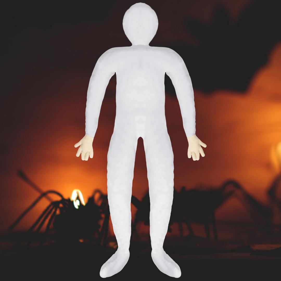Kathfly 6 Foot Halloween Full Size Posing Dummy Tall Posable Halloween Decor Poseable Mannequin with Hands Holiday Decor(White Color)
