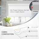 AOSKY Blackout Roller Shades Cordless Blinds for Windows, Free-Stop Shades with Valance, Thermal Insulated Fabric, UV Protection, Natural Woven Blinds for Home and Office (51" W x 72" H, White)