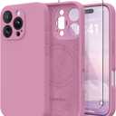 Magnetic for iPhone 16 Pro Max Case, Compatible with MagSafe, [Full Camera Protection][Screen Protector] Silicone Shockproof Protective Phone Case for iPhone 16 Pro Max 6.9", Blackcurrant