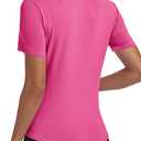 2 x Alaroo Womens Summer Tops Short Sleeve Shirts Crewneck Basic Tee (Pink, M)