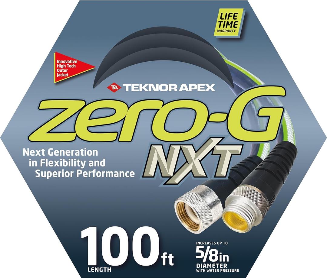 zero-G NXT 5100-50 Lightweight, Ultra Flexible, Durable, Kink-Free Garden Hose, 5/8-Inch by 100-Feet (5/8" x 100ft)