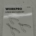 WORKPRO Mini Pliers Set, 3-Piece Small Pliers Tool Kit Includes 4 Diagonal Plier, 5 Long Nose Plier, 6 Needle Nose Plier, for Making Crafts, Repairing Electronic Devices