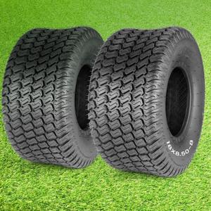 18x8.50-8 Lawn Mower Tire,18x8.50x8 Lawn Mower Tires Set of 2, 4-Ply Tubeless Turf Tires for Zero Turn Mower/Golf Cart/Tractor, Heavy Duty 18x8.5-8 Tires with P332 Tread, Max Load 815LBS