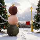 Giant Inflatable Christmas Velvet Ball, 5FT 3-in-1 Inflatable Christmas Ornament, Giant Indoor Outdoor Inflatable Balls Decor Xmas New Year Lawn Garden Yard Thanksgiving Day Party (Vertical)