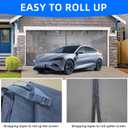 Garage Magnetic Screen Door for 1 Car Garage, Heavy Duty Magnetic Screen Door for Garage with Fiberglass Mesh, Hands Free Screen Door for Garage, Easy Install for Pets (Gray, 8.3 x 7.2 ft)