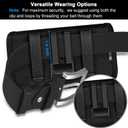 ykooe Rugged Nylon Holster Compatible with iPhone 17 16 15 14 13 12 & Pro Models, Galaxy S25, S24, S23, S22,S21 Cell Phone Belt Holder for Men, Black - L