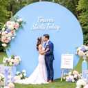 6.6 FT Baby Blue Round Backdrop Cover for Circle Balloon Arch Stand Stretchy Circle Arch Backdrop Covers for Wedding Arch Baby Shower Birthday Party Photo Shoot Photography Arch Background Decorations