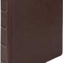 Samsill Vintage Leather 3 Ring Binder, Professional Organizer, Planner, 1 Inch Round Ring (Holds 200 Sheets), Letter Size 8.5 x 11, No Zipper, Brown