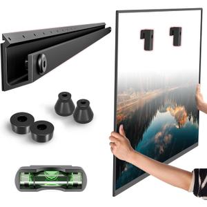 No Stud TV Wall Mount for Drywall 32-75 Inch, No Drill TV Bracket Holds up to 150lbs, Studless TVs Hanger Tilts 5 with Max Vesa 600x400, Low Profile, Tool-Free No Damage Easy Install for Home, Renter