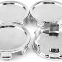 4Pcs 74.5mm 2.93in Wheel Center Caps for OZ Racing Forged Superforgiata Wheels Rim, PN: M608, M242, 81310409, OD 74.5 mm/2.93 in, ID 72mm/2.8 in, Chrome