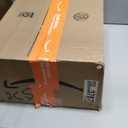 Greenstell Vanity Stool Chair Faux Fur with Storage, 15.7"L x 11.8"W x 19.4"H Soft Ottoman 4 Metal Legs with Anti-Slip Feet, Furry Padded Seat, Modern Multifunctional Chairs for Makeup, Bedroom,Orange