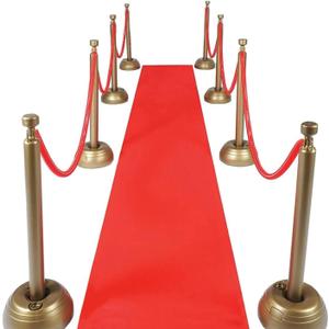 Red Carpet Runner for Party, 2 x 15 ft, Non-Woven Polyester Fabric Aisle Runner for Wedding Ceremony, Hollywood Red Carpet for VIP Awards Night Theme Party Decorations