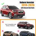 KINGGERI 300lbs Roof Rack Cross Bars Compatible with Subaru Forester 2014-2026 with Raised Side Rails (Not for Wilderness), Lockable Heavy Duty Aluminum Roof Rails Crossbars Luggage SUV Accessories